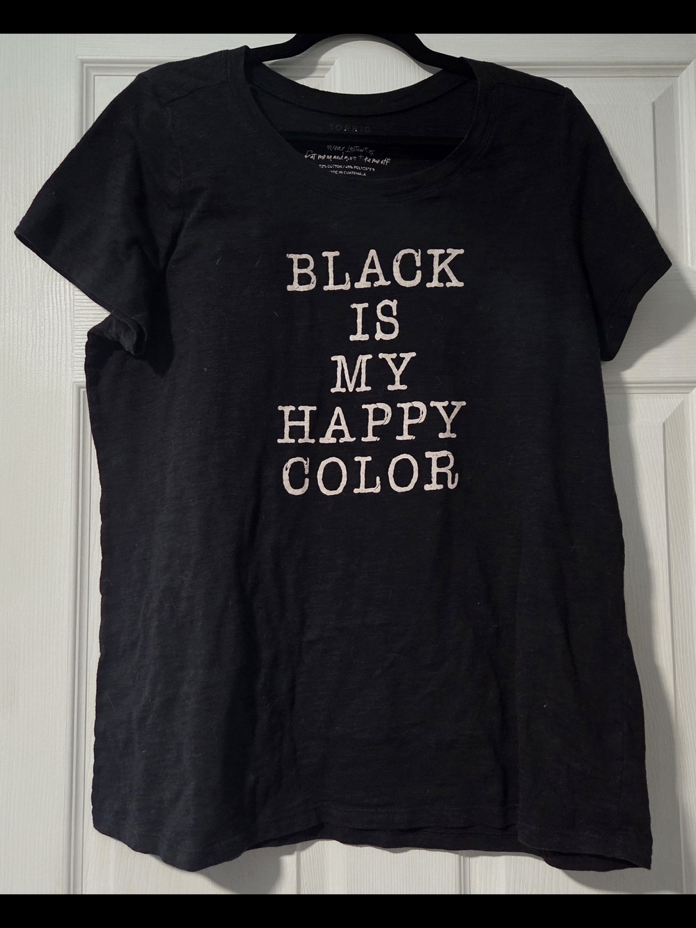 torrid Black Graphic Tee with White Script